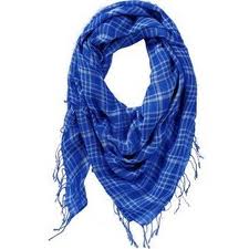 blauw Plaid Sjaals