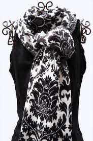 black white women scarves