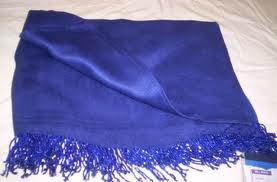 blue woven shawls