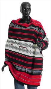 rojo Rayas chales